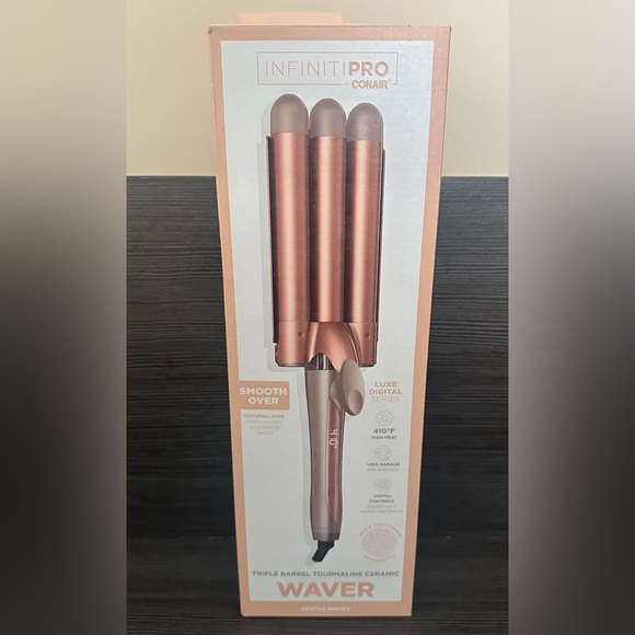 Conair Other - NIB INFINITIPRO BY CONAIR Rose Gold Tourmaline Ceramic Triple Barrel Waver